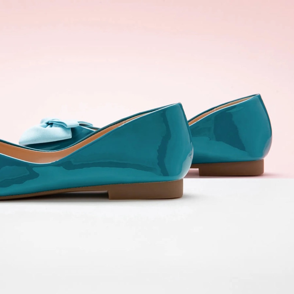C. Paravano Patent Bow Ballerina Flats (Eva) - Picture 4 of 7